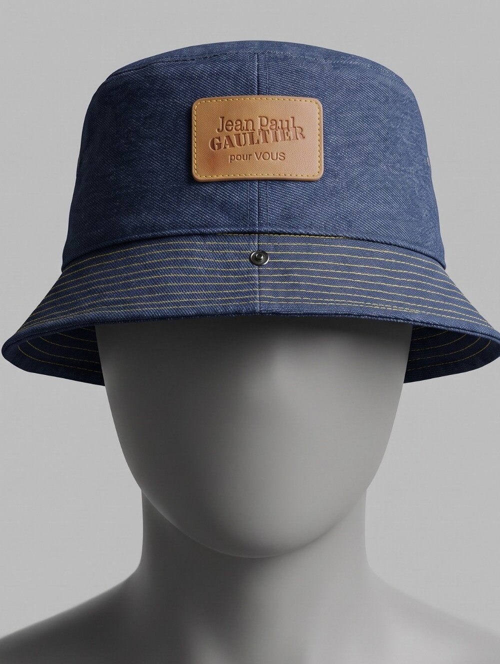 Rare Y2K Jean Paul Gaultier Denim Bucket Hat Archival JPG Gorpcore Streetwear